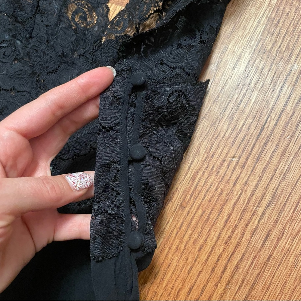 Neiman Marcus black lace silk slip size S - Picture 3 of 13